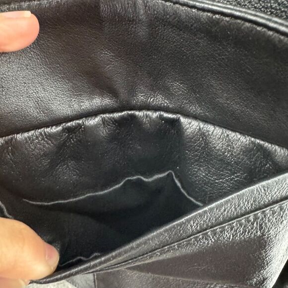 VTG Bagatelle Jacket Womens Plus 16W Black Leather 2 Button Front Pockets Lined - Picture 7 of 16